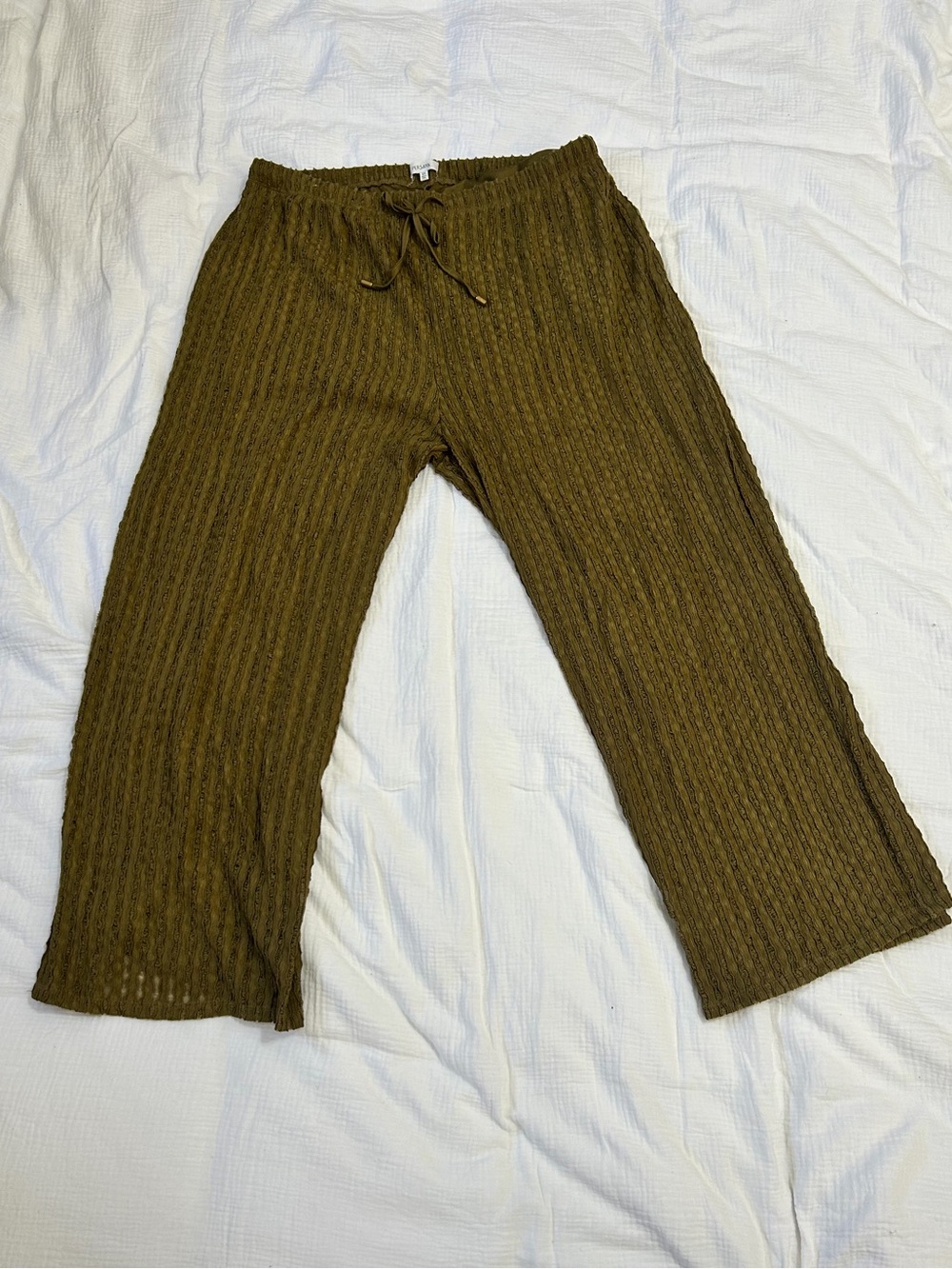 Persaya Olive Ribbed Lounge Joggers